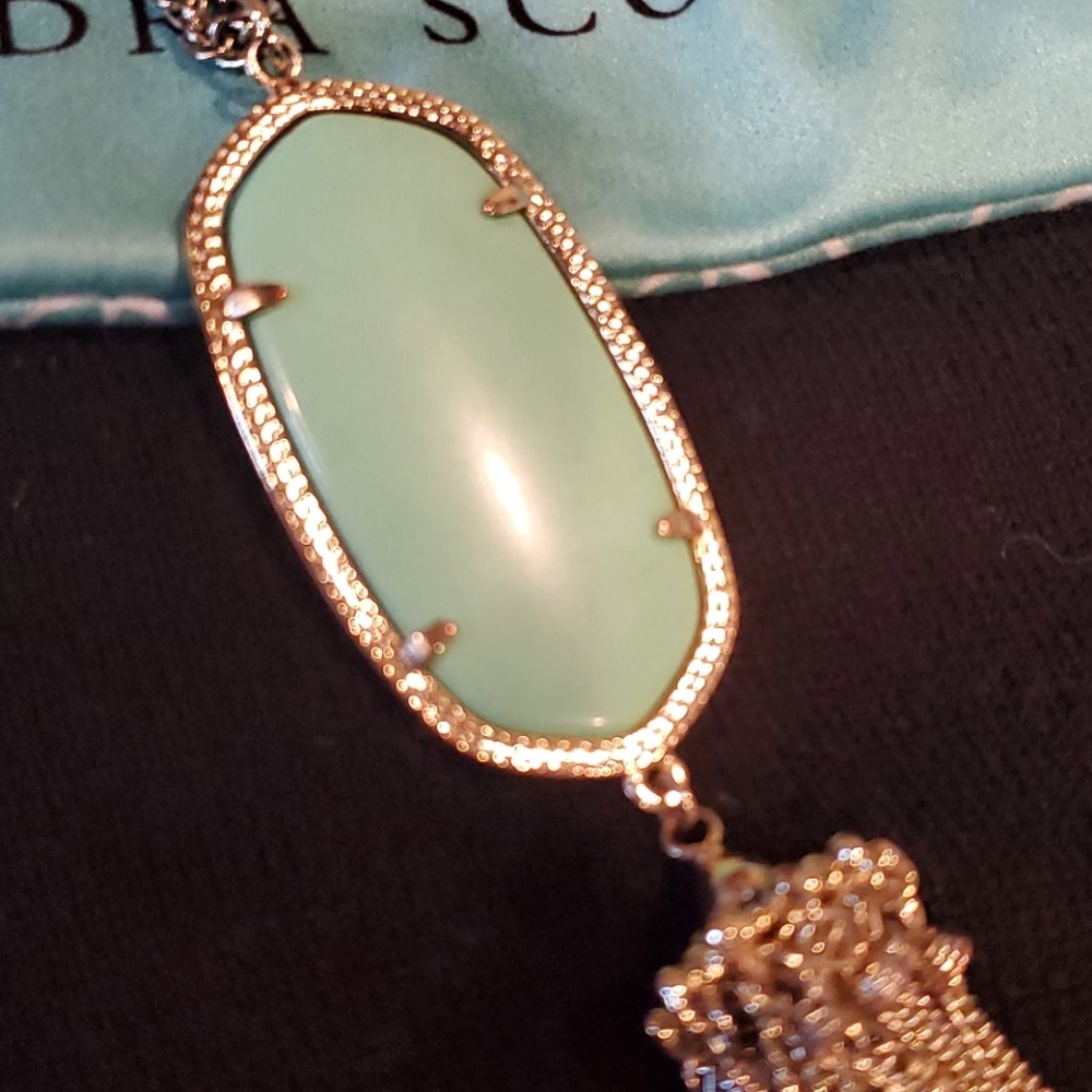 Kendra Scott Rayne Necklace with Mint Jewel - Picture 2 of 6